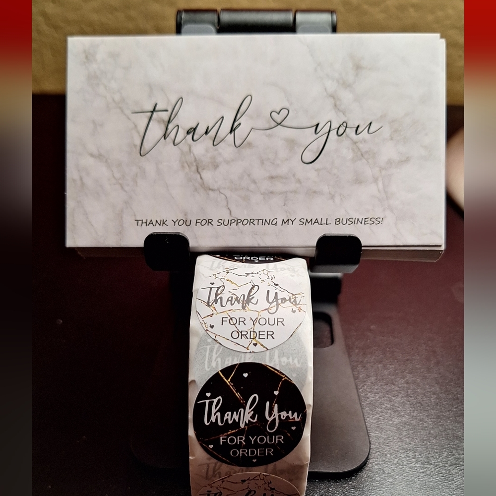 NWT - 50 Thank You Cards/500 Stickers